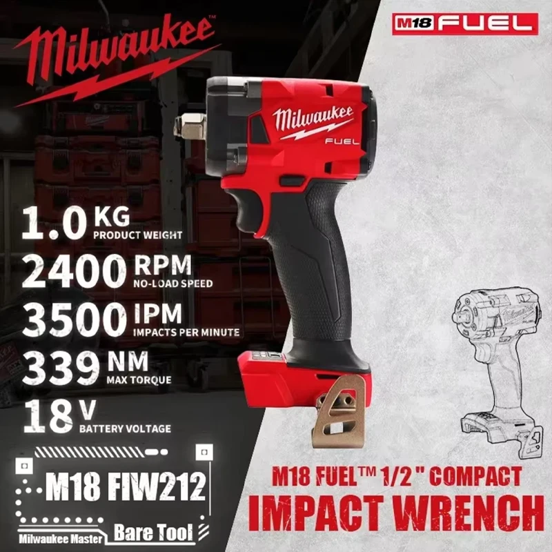 

Ударный гайковерт Milwaukee M18 FIW212 с литий-ионным аккумулятором 18В | Универсальный инструмент для обслуживания автомобилей и бытовой техники.