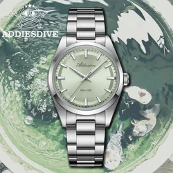 ADDIESDIVE-Montre à quartz étanche pour homme, acier inoxydable, verre miroir à bulles, Super Shoous SION L, VH31, BGW9, 36mm, 100m