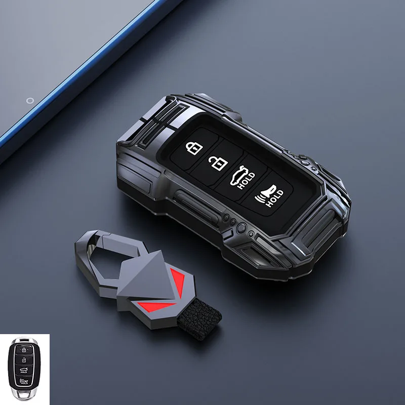 3/4/5 Buttons Zinc Alloy Car Key Case Cover Keychain for Hyundai I30 Ix35 KONA Encino Solaris Azera Grandeur Ig Accent Santa Fe