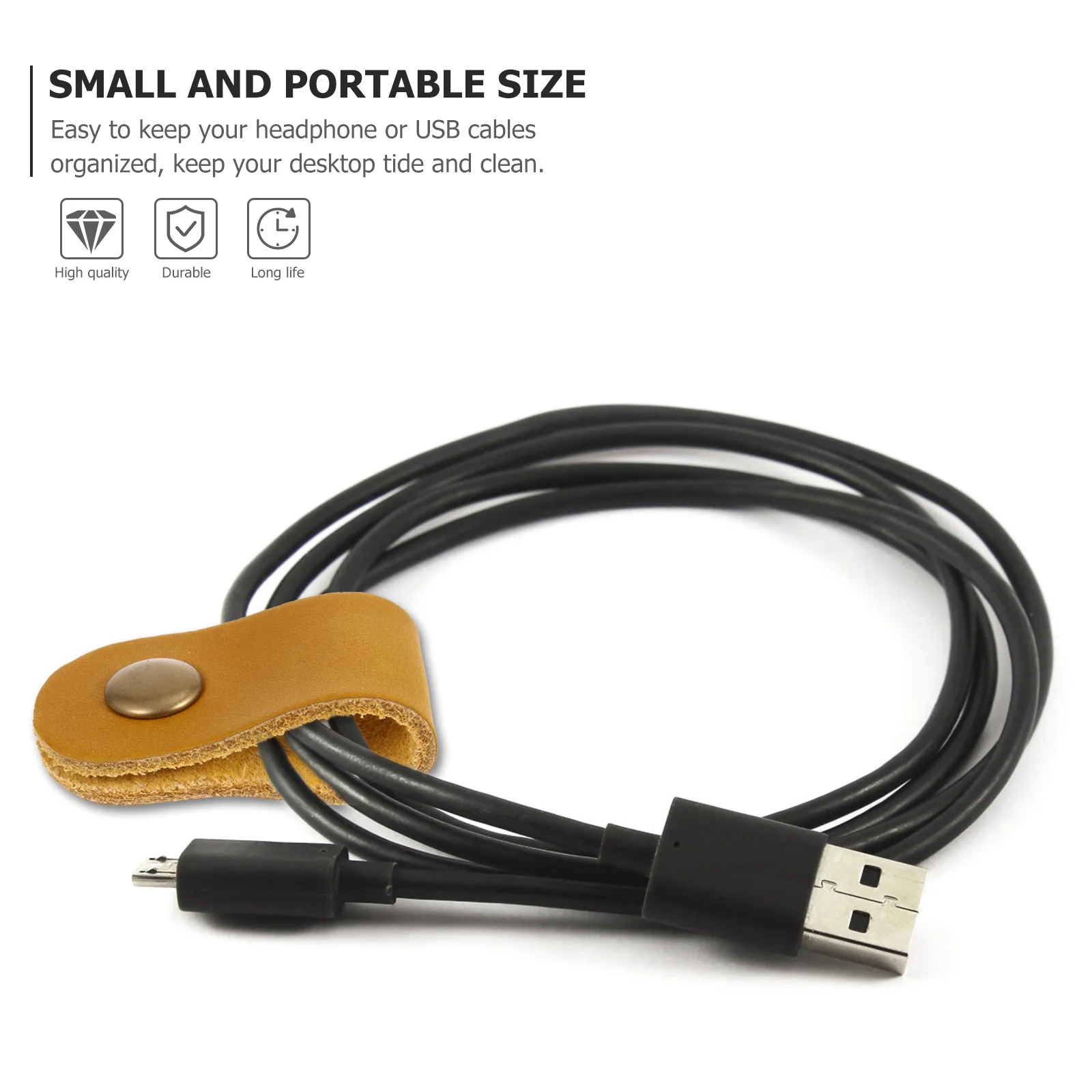 

10pcs Data Line Cable Tie Keeper USB Clips Wire ganizers Cords Winder Khaki Desktop Travel Cord Management Straps
