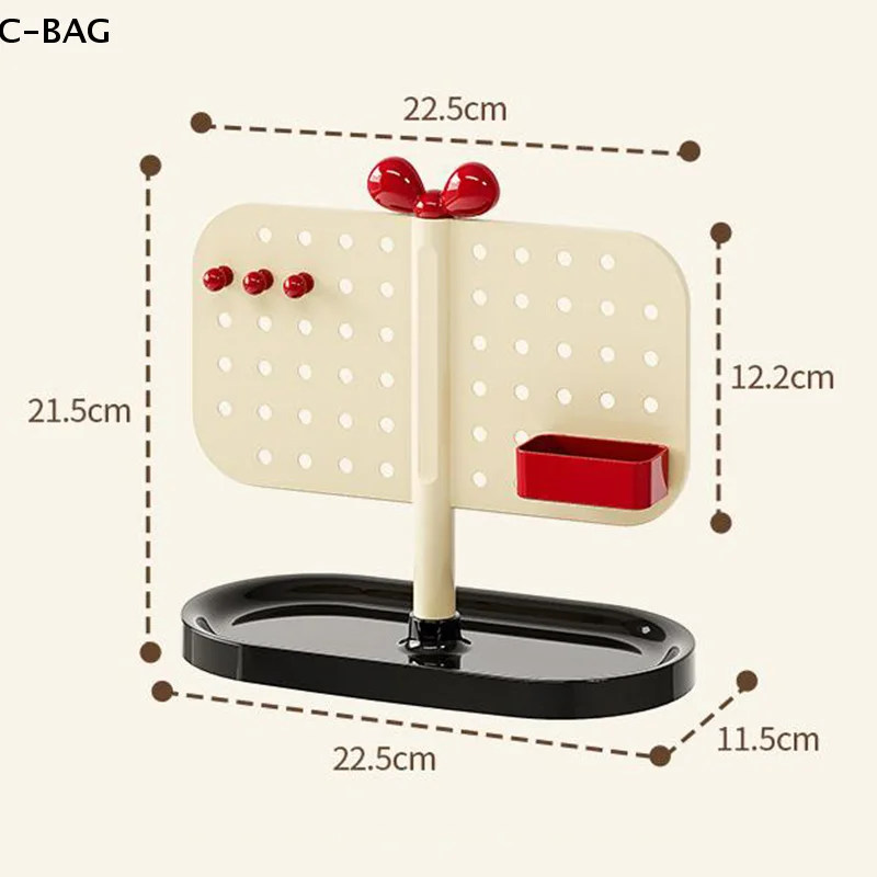 حامل منظم المجوهرات المكتبي مع رفوف تخزين صينية للأقراط والقلائد والخواتم وصناديق وعرض المجوهرات
