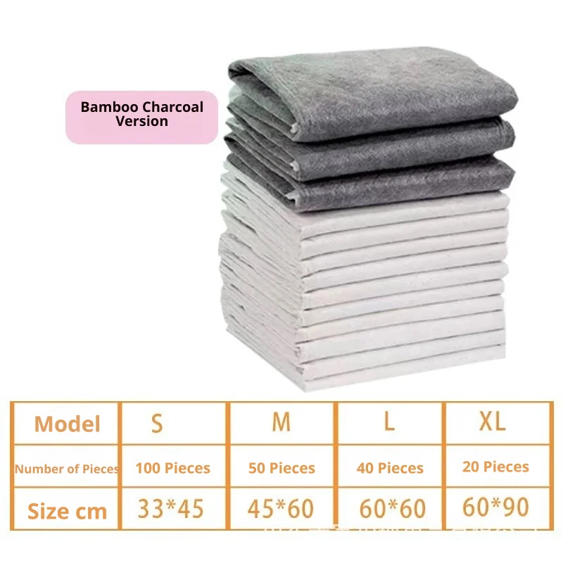 Charcoal Pet Training Pads, Super Absorbent Leak-Proof Disposable Dog & Cat Pee Pads