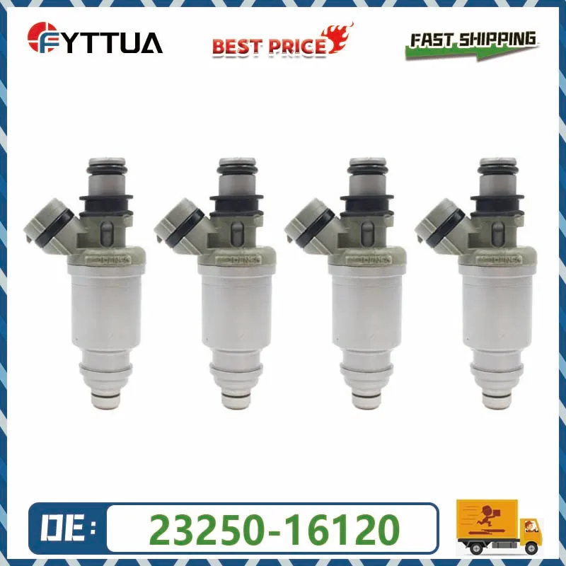 

4pcs Fuel injector 23250-16120 23209-16120 For Toyota Celica Corolla Geo Prizm 1.6L 1990-1993