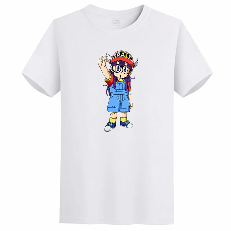 Dr Slump Japanese Manga Arale With Glasses Graphic T Shirts Big Size Short Sleeve T Shirt Tees Tops Cotton Mens Print T Shirt