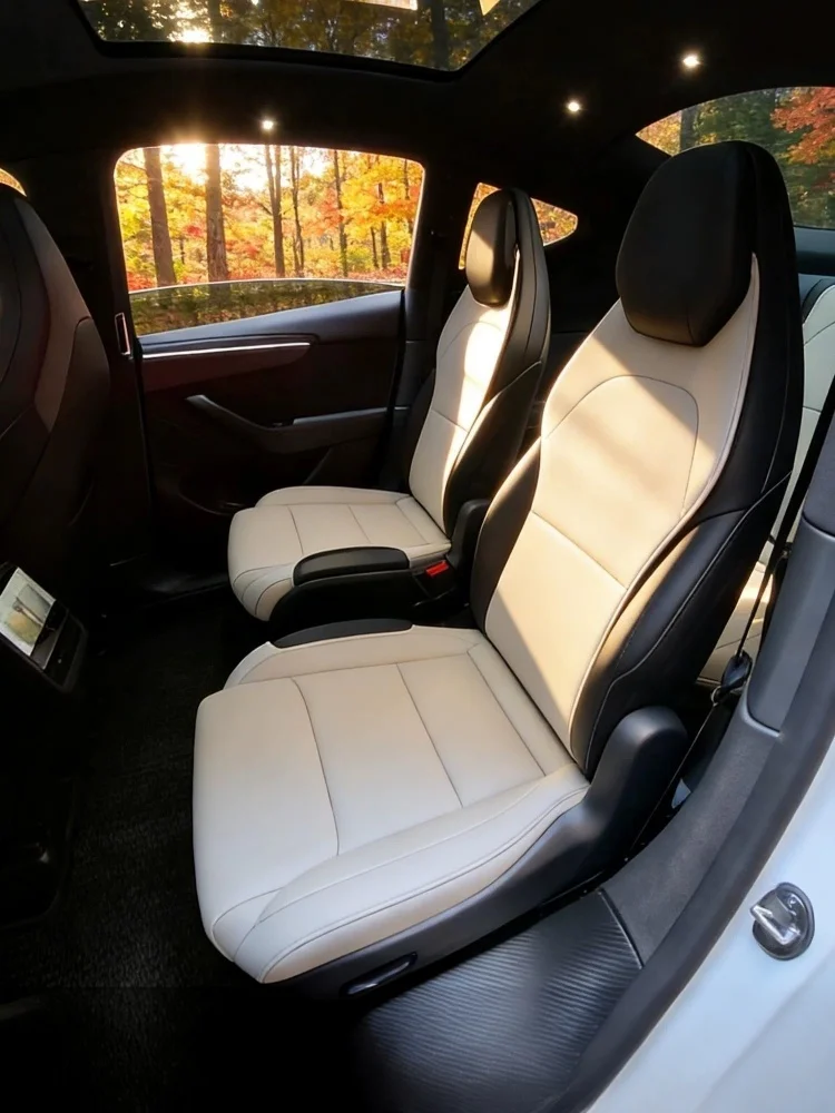 For Tesla Model YL New Car Seats Cover Nappa Leather YL Invisible Seat Cushions Ventilation High Quality Interior Accessories