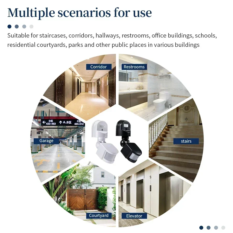 Motion Detector 12V PIR Motion Sensor Outdoor LED Light Switch Human Presence Sensor 110-240V Automatic Infrared Light Sensor