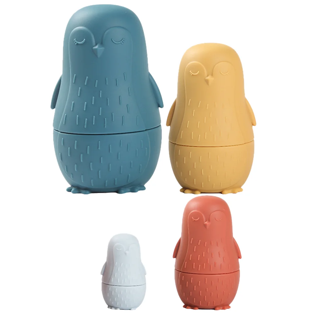 

Matryoshka Penguin Amateur Kids Toy Organizer Toys Blank Nesting Dolls Handmade Cartoon Lovely Toddler
