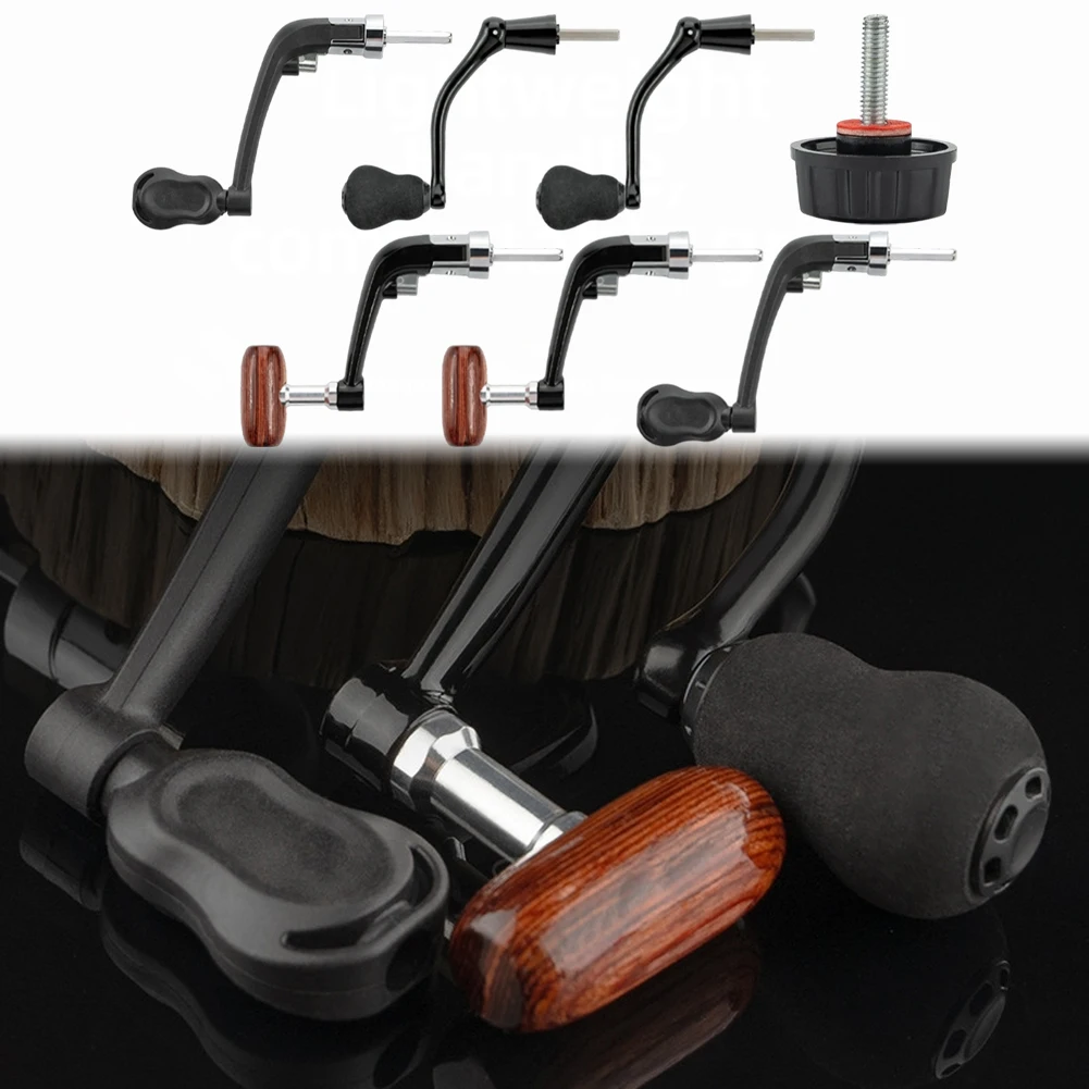 1-шт-Рукоятка-для-спиннинговой-катушки-из-массива-дерева-складная-с-подвижным-рычагом-и-соответствующими-большими-винтами