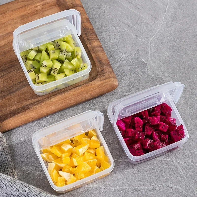 1 x geschnittener Käsebehälter für den Kühlschrank, durchsichtige Butterblock-Käsescheiben-Aufbewahrungsbox aus Kunststoff mit Klappdeckel für Kühlschranklebensmittel – Detail 7