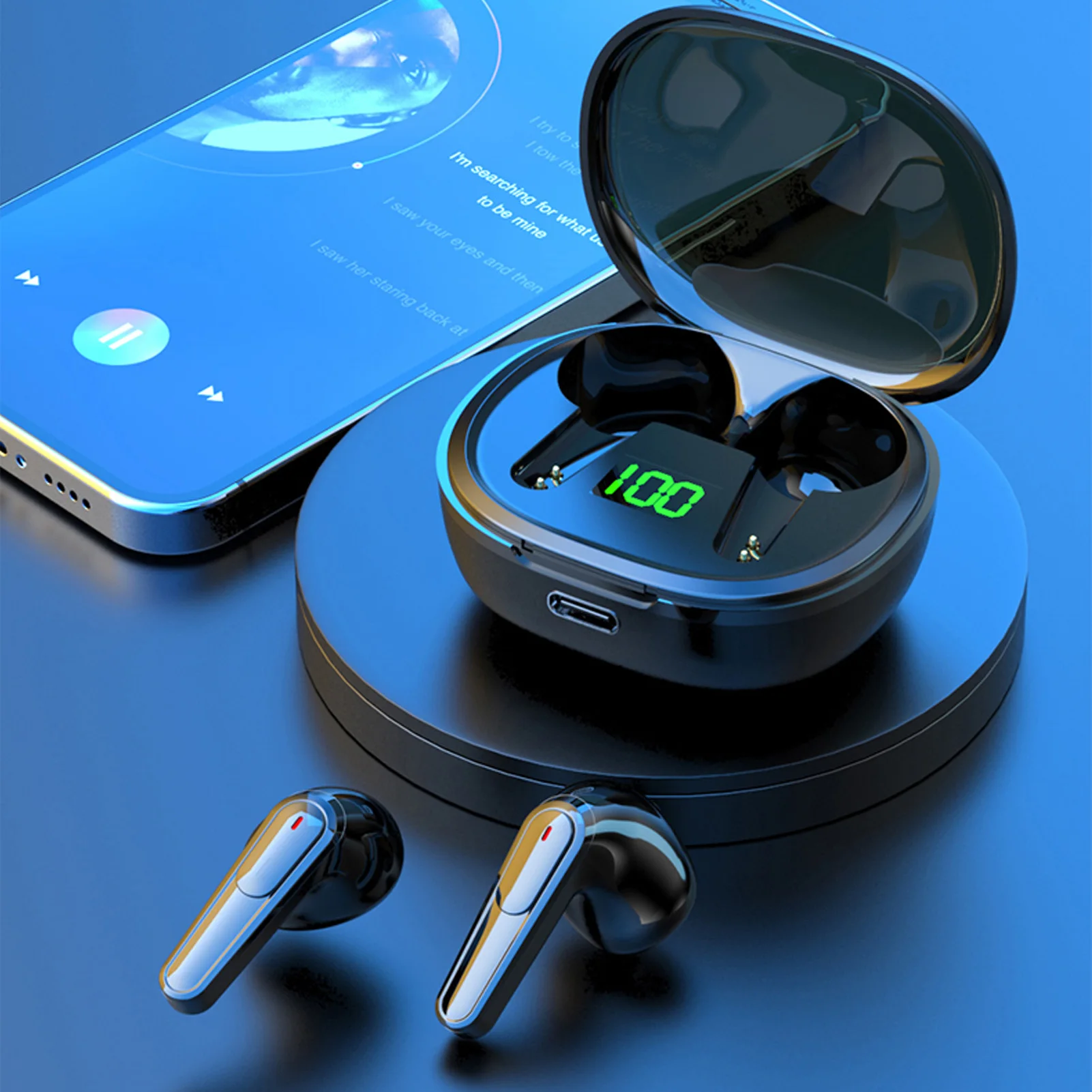 언어 번역 이어버드 앱 지원 블루투스 5.3 144개 언어 소음 제거 실시간 번역 이어버드