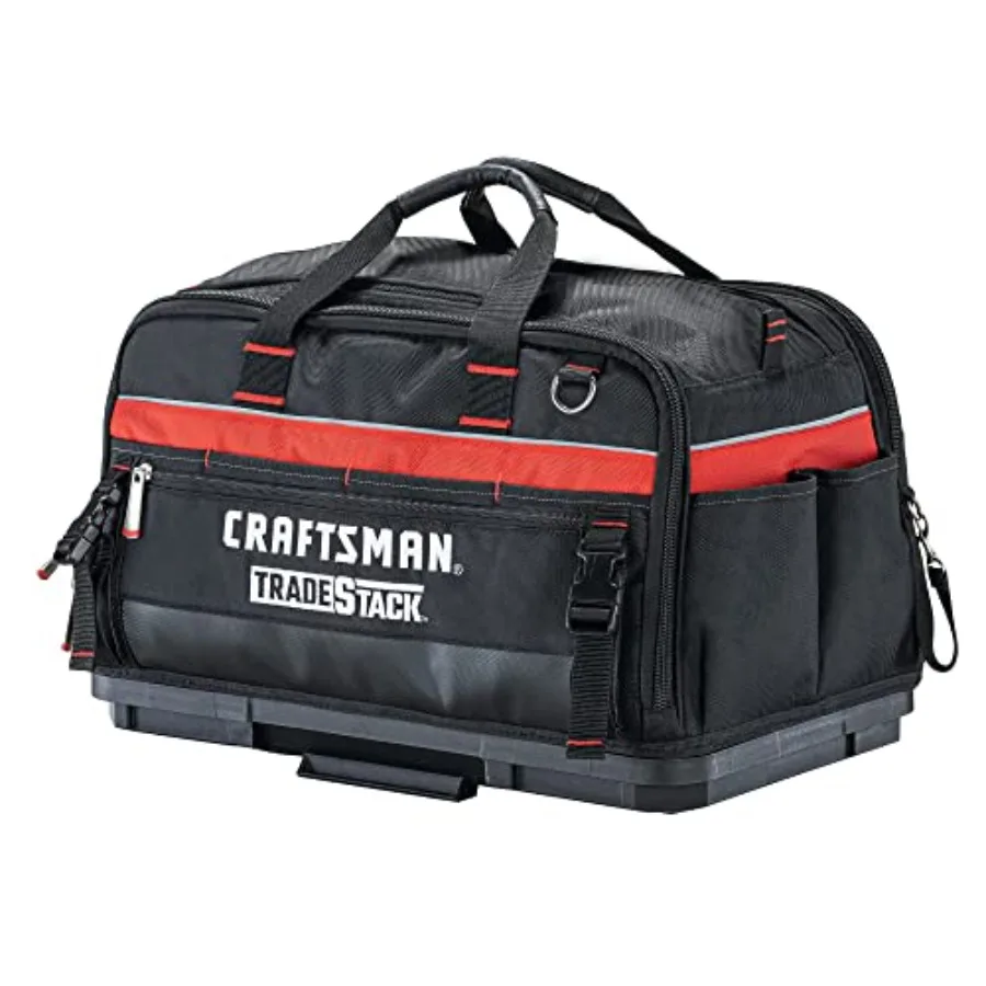 

TRADESTACK Tool Bag 22.5" Durable Polyester Black and Red