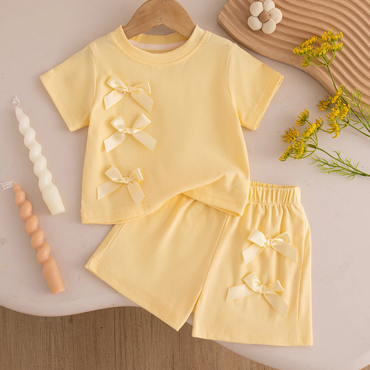 Baby Girl Set Summer Solid-Col - огляд і ціна Baby Clothing Clearance