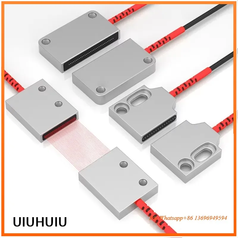 Matrix Optical Fiber Sensor 10-120mm Width Area Through Beam Sensor Fiber Optic Switch Rectangular Fiber Optic Sensor Surface