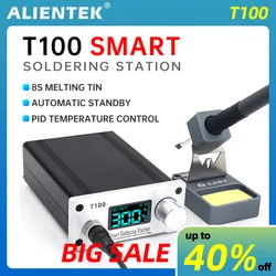 ALIENTEK Soldering Station Adjustable Temperature T100 Welding Equipment T12 OLED Digital Soldering Iron Tools Rework Station