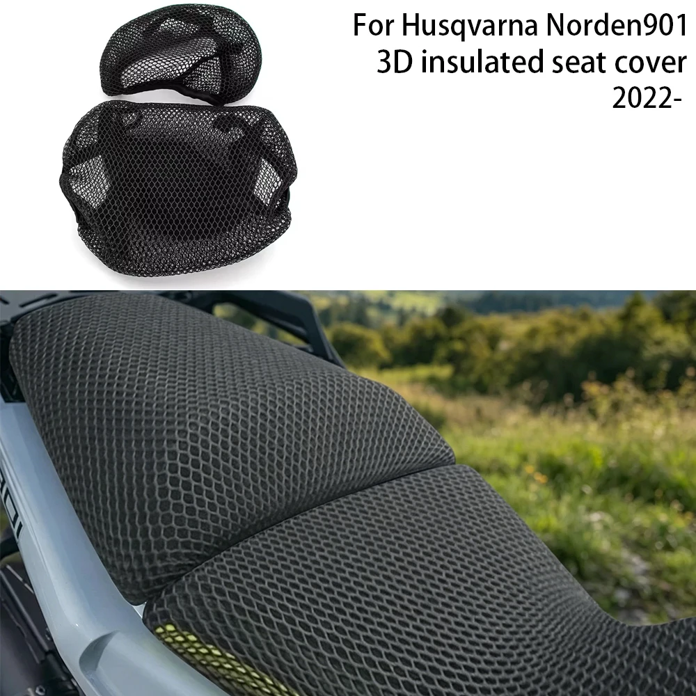For Husqvarna Norden901 Norden 901 2022- Nylon Seat Cover Accessories 3D Mesh Fabric Saddle Seat Cover Seat Protect Cushion