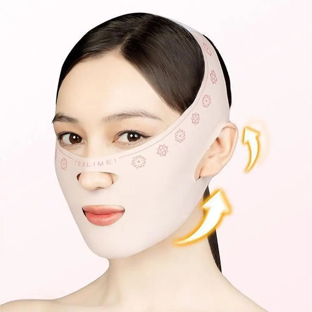 Adjustable Face Sculpting Sleep Mask Elastic Breathable V Line Shaping Mask Slimming Strap Skin Care Lifting Tightening Mask