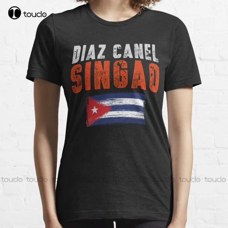 Camiseta de algodón de Diaz Canel Singao para hombre y mujer, prenda de vestir, con Movimiento San Isidro Viva Cuba Libre, personalizada, para la playa, Unisex