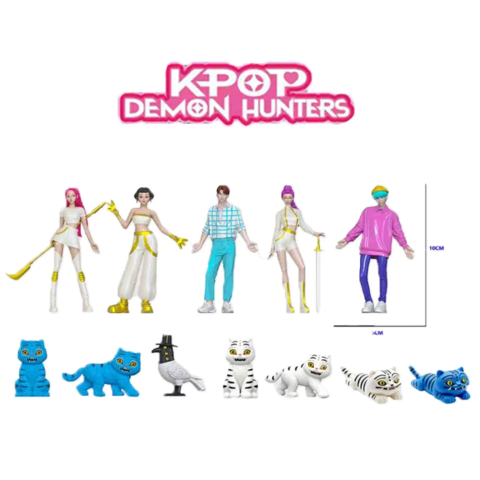 Kpop Demon Hunters Figure Huntrix Figure Toy K Pop Demon Hunters Derpys Tiger Rumi Zoey Mira Saja Boys Figure Figurine Ornaments