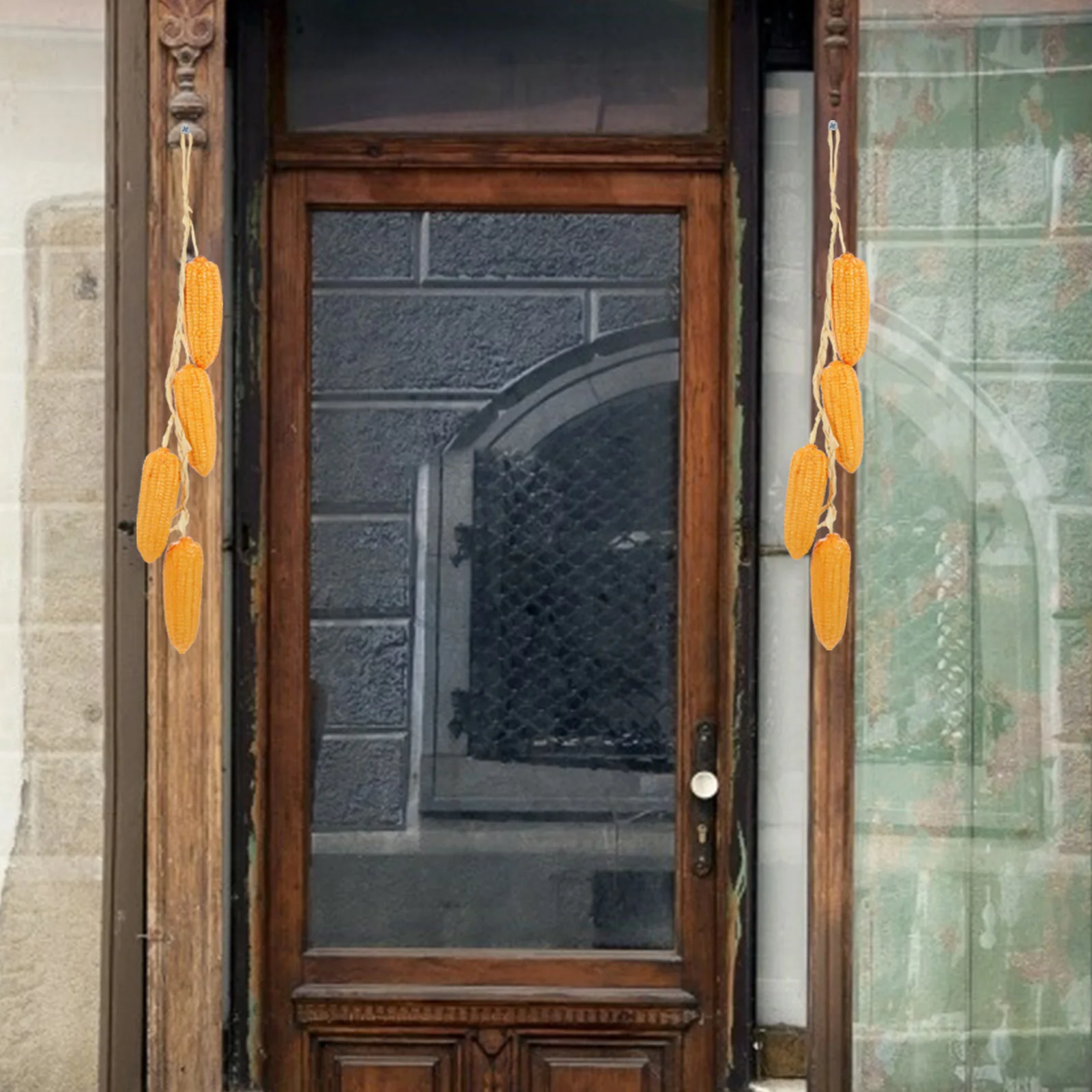 3 قطعة سلسلة الذرة الاصطناعية معلقة زخرفة جدار حديقة ديكور للمنزل بارك مهرجان الحصاد الخضروات الاصطناعية