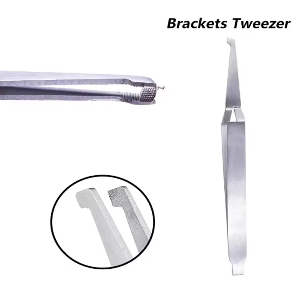 

Dental Bracket Tweezers Orthodontic Reverse Action Serrated Dentistry Instruments Stainless Steel Dental Tools Dentisty