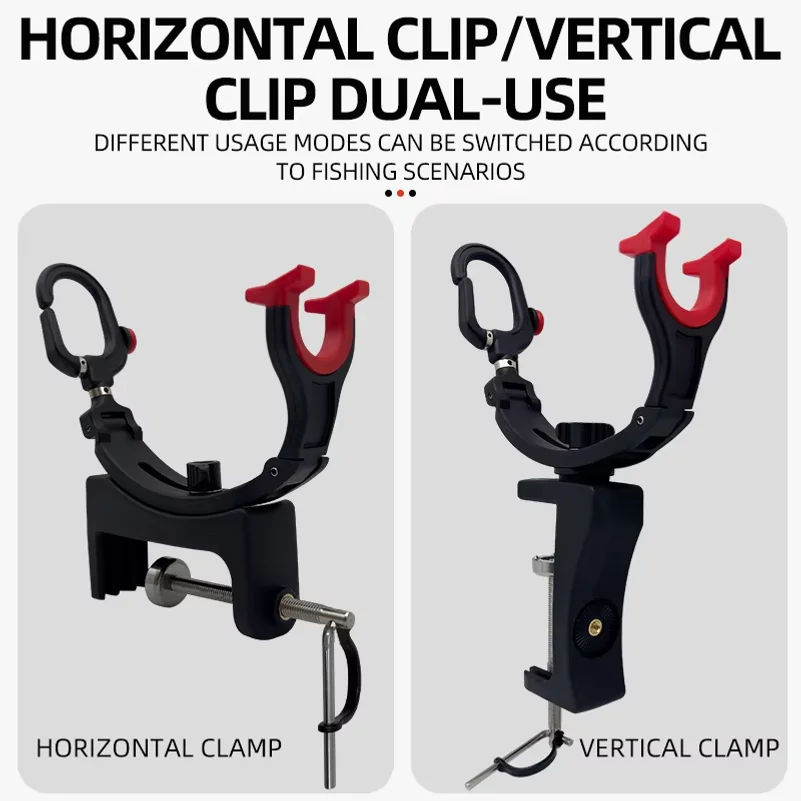 ShareShark Plastic Boat Fishing Rod Holder Adjustable Double-Head Bridge Rod Stand Fishing Gear Holder