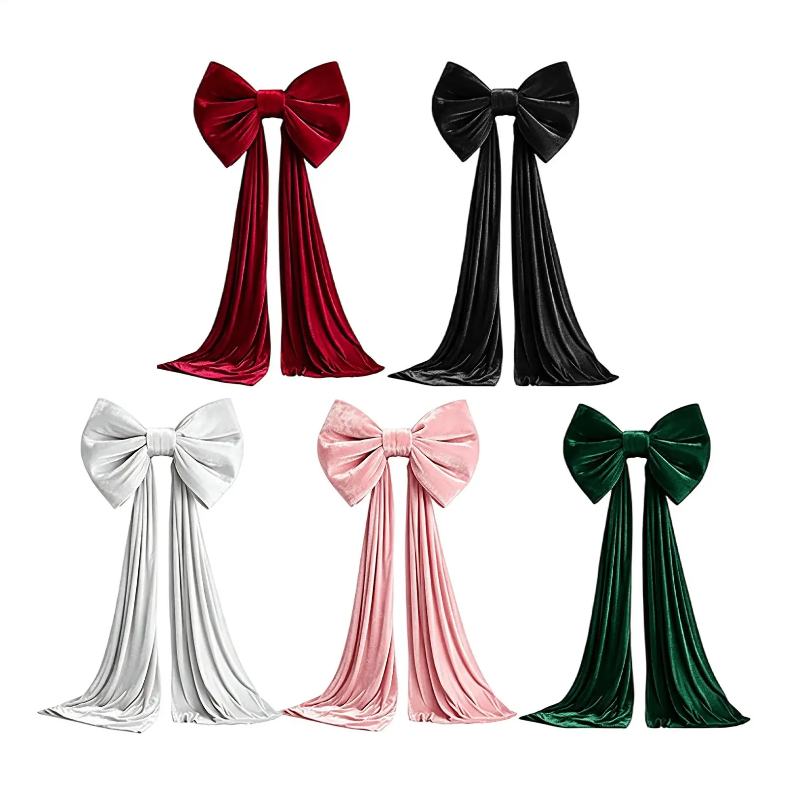 Giant Bow for Door | Velvet Holiday Festival Ornaments | Christmas Tree Bows | for Thanksgiving New Year's Party Fireplace Stair