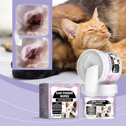 Pet Ear Cleaning Wipes Finger Wipes Ear Mite Removal Cat And Dog Care Wipes Pet Cleaning Products