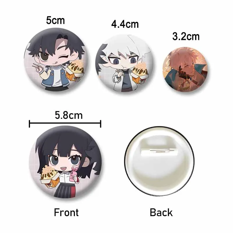 Cute Anime Link Click Coin Badge Cartoon Cheng Xiaoshi Lu Guang Brooch Funny Lapel Pin on Backpack Hat Jewelry Accessories Gifts