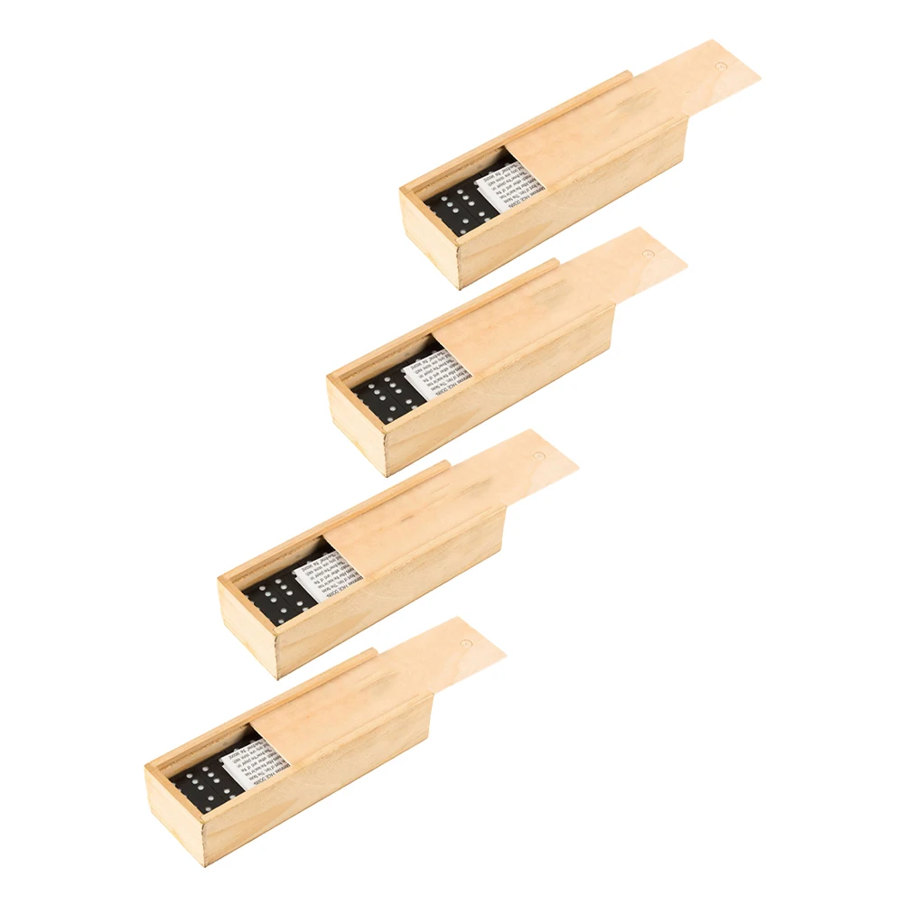 4 sets houten dominostenen kinderen volwassen interactief familiespel binnen buiten spelen domino voor volwassenen kinderen aanbod huishoudelijke domino