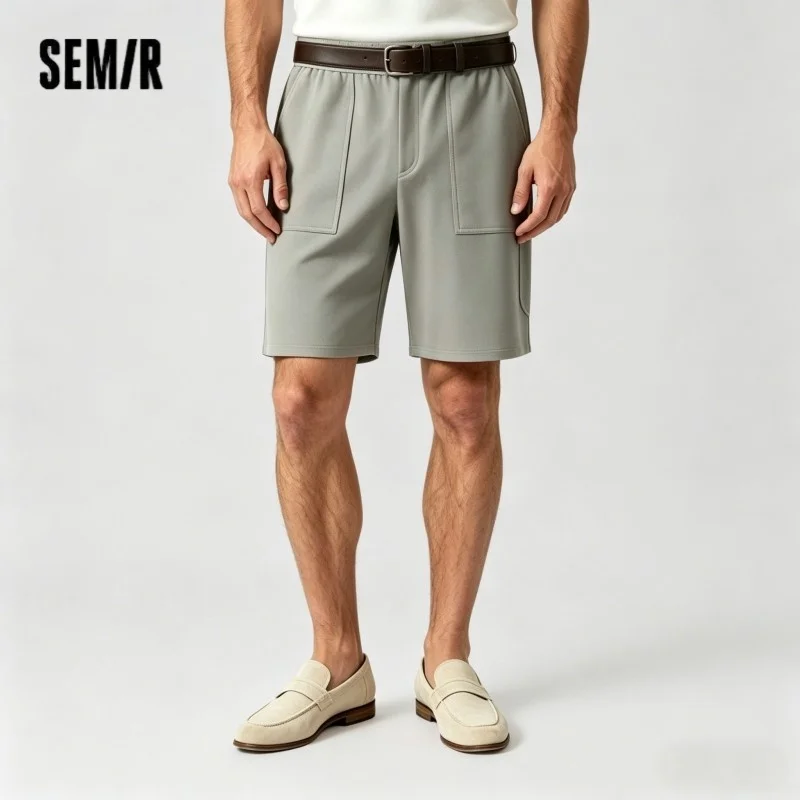 

Semir Men Pants Pineapple Texture Lumber Workwear Loose Straight Knit 2026 Summer Casual Style Soft Comfy Daily Top