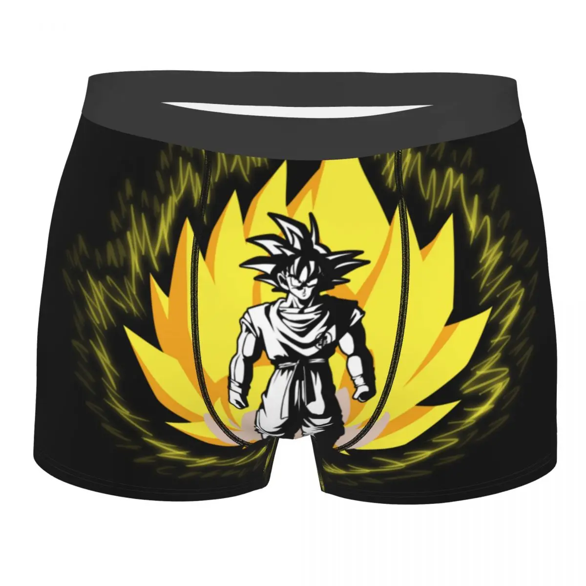 Men The Almighty Goku Dragon Ball Z Super Saiyan Underwear Humor Boxer Shorts Panties Homme Soft Underpants