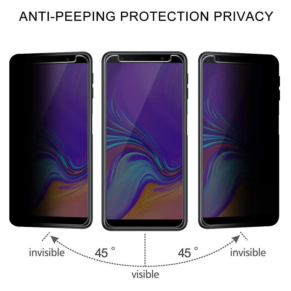 Anti-Peeping Tempered Glass For Samsung Galaxy A6 A7 A8 A9 J4 J6 2018 Privacy Screen Protector For SAMSUNG A6 A8 J4 J6 PLUS 2018