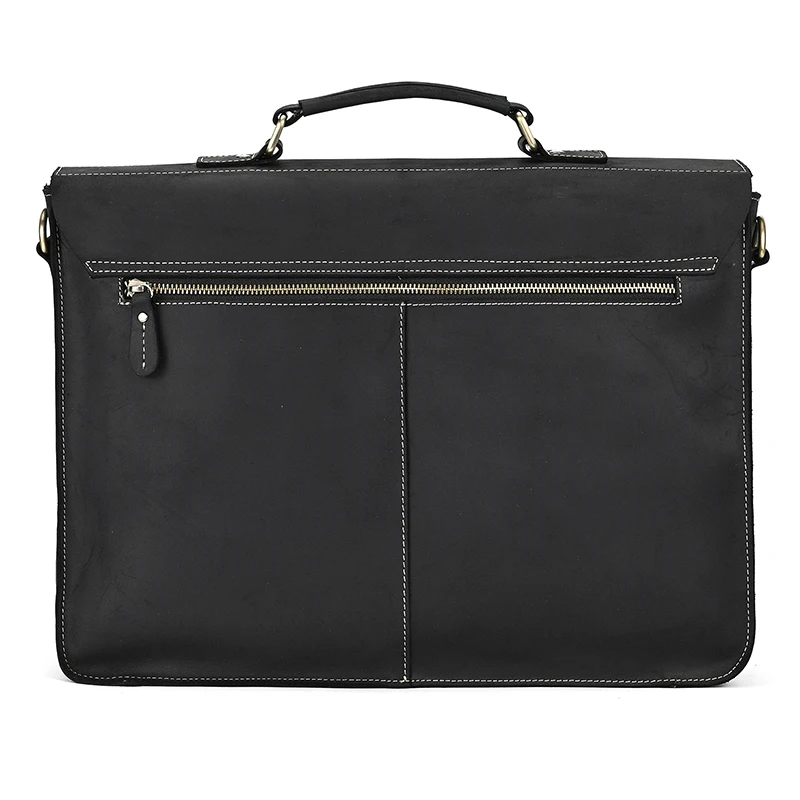 42cm Large Men Business Briefcase Shoulder Bag Leather Casual Messenger BagGenuine Leather Male Female Crossbody Computer Bag