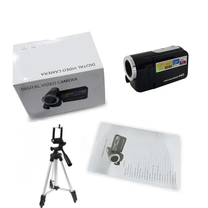 16MP Mini DV Camcorder – 2.0" LCD, 4x Digital Zoom, LED Flash