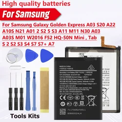 Battery For Samsung Galaxy A03 S20 A22 5 S3 A11 W2016 M11 N30 A03 A03S M01 A10S N21 A01 2 S2 F52 Mini,Tab S 2 S2 S3 S4 S7 S7+ A7