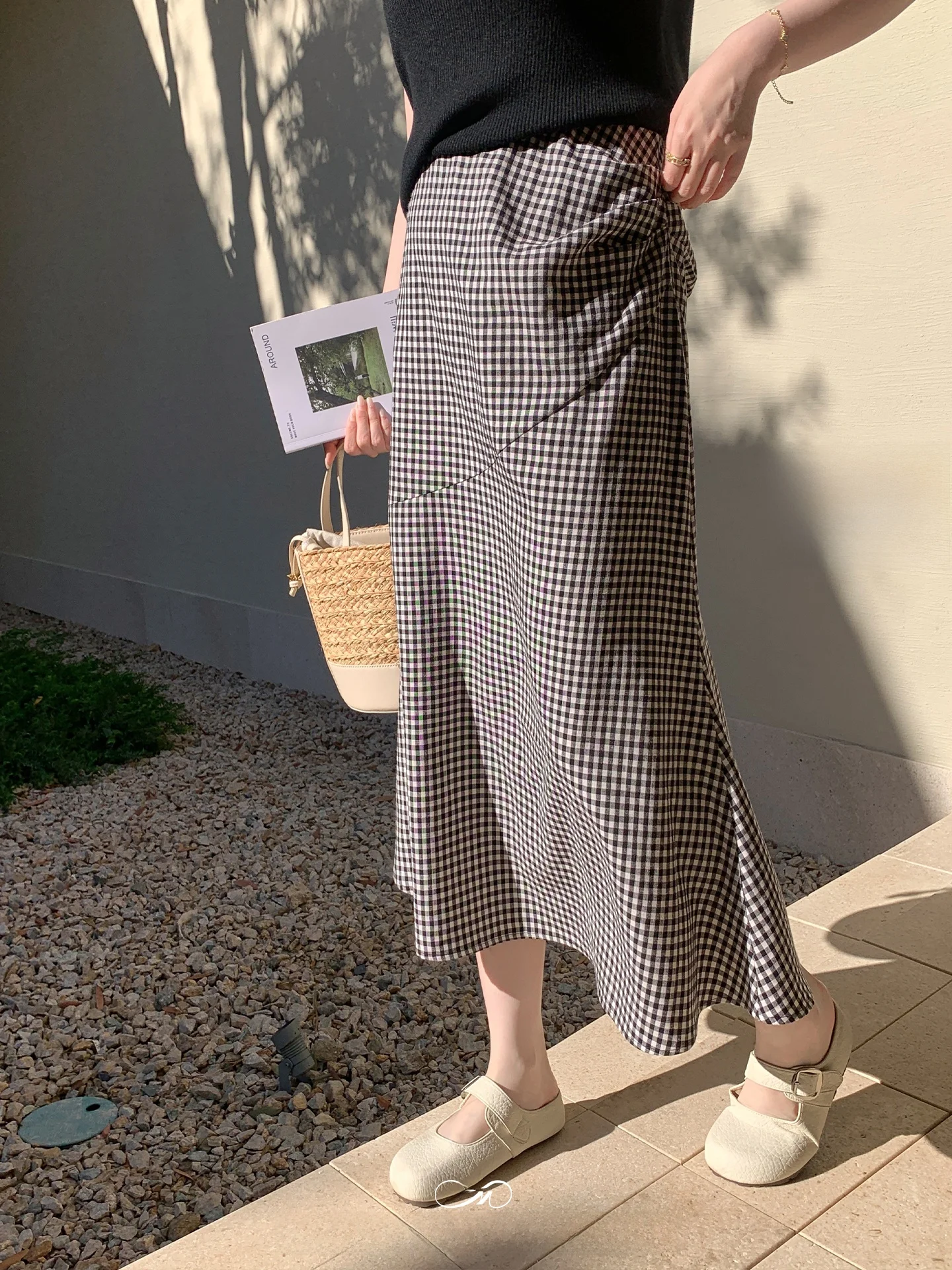 

New Arrival Masixi 224 20 Point Small Design Sense Gathered Design Fi Tail f Skirt High Waist Casual Spring Season Polye...