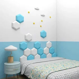 HEXAGONAL ANTICOLISION CABLE BED BAG SOFT SET 3D Wall Sticker Tatami Decoration Children's Headquarters Aesthetics Home Decoration 6 MAIN SALES HEADS - №5
