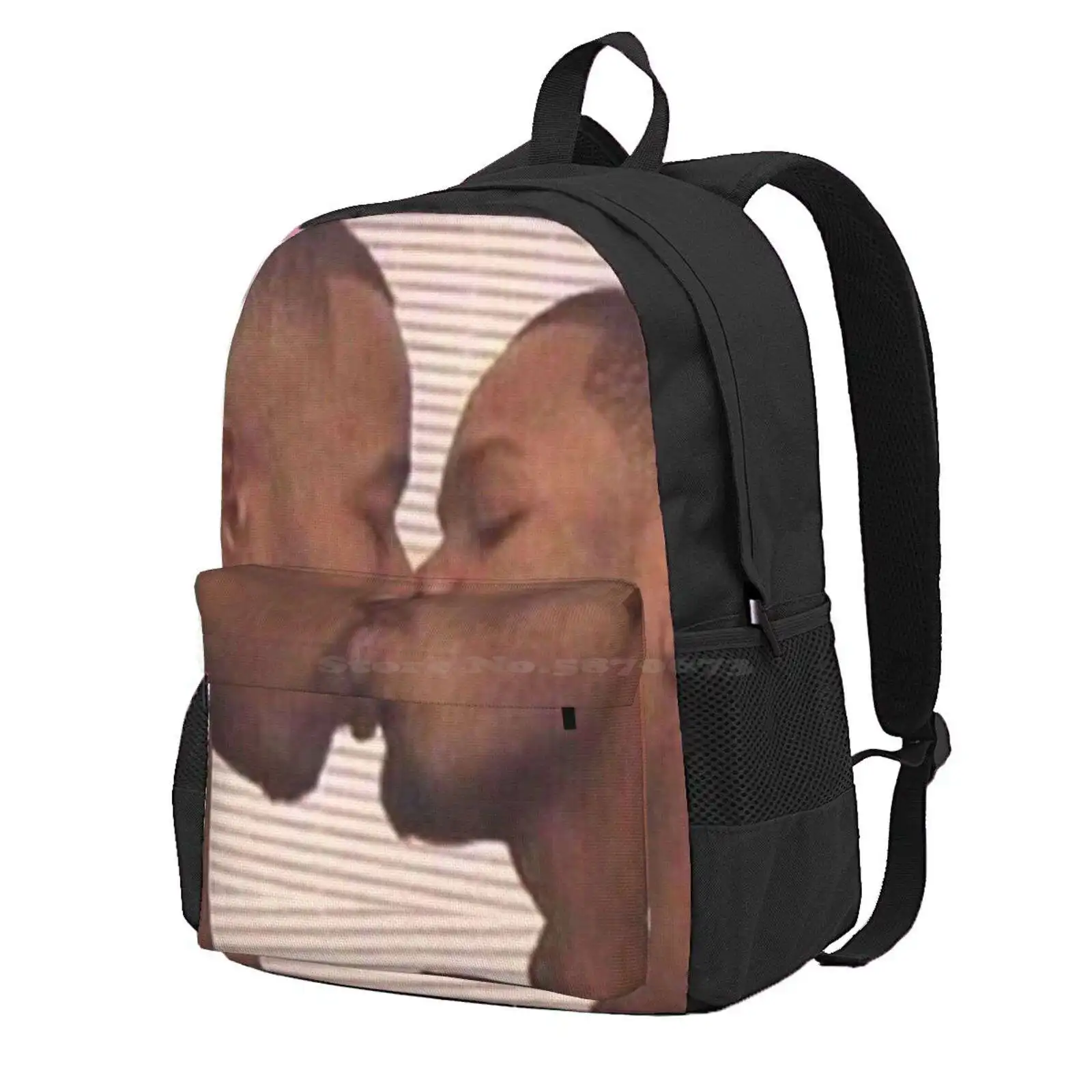 Black Men Kissing Hot Sale Schoolbag Backpack Fashion Bags Black Men Gay Kissing