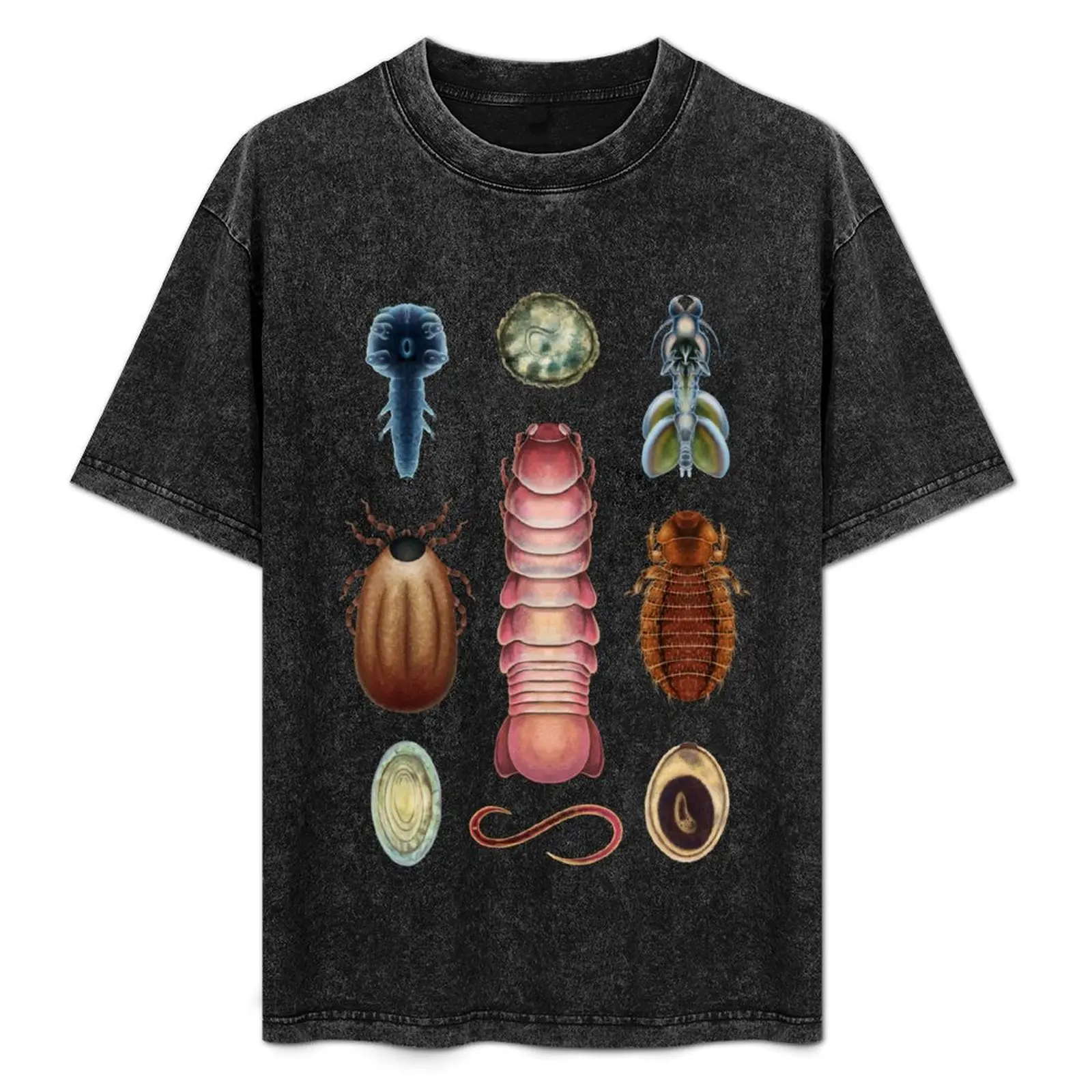 

Parasites Plate T-Shirt Funny t-shirt kawaii clothes plus sizes essential t shirt mens graphic t-shirts hip hop