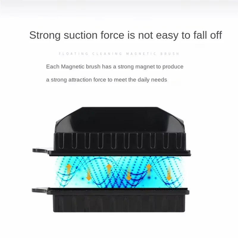 

Magnetic Fish Tank Cleaner, Double-Sided Aquarium Glass Cleaning Brush Tool, Efficient Algae Scraper-ABUA
