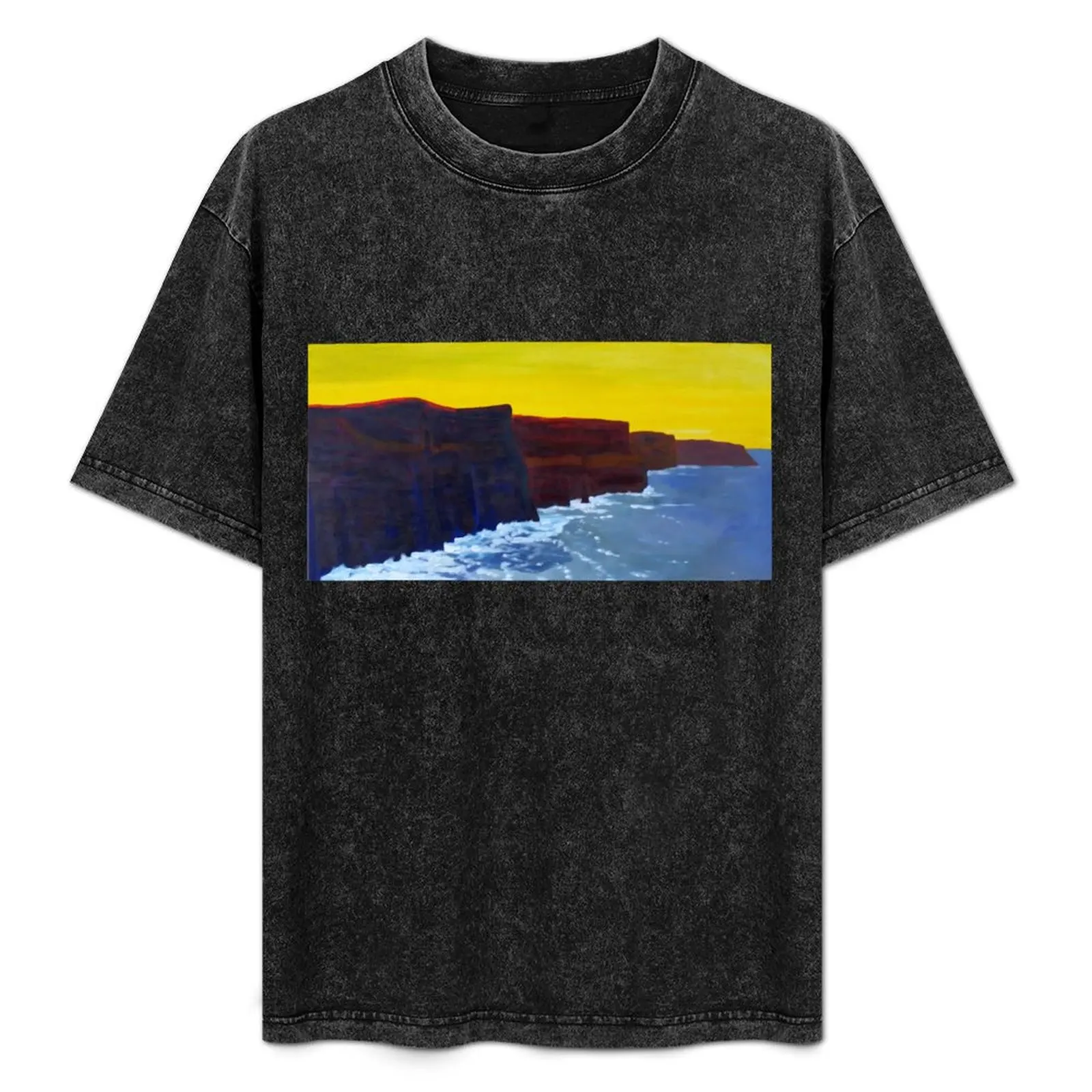 

Cliffs of Moher 1 (County Clare, Ireland) T-Shirt Trendy Casual Short Sleeve Shirt