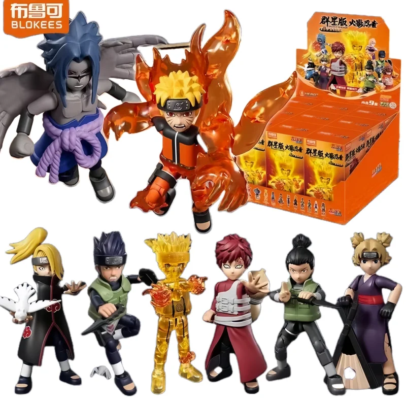 

Original Blokees NARUTO Building Blocks Anime Uzumaki Kakashi Naruto Sasuke Uchiha Action Figura Assemble Toys Children's Gifts