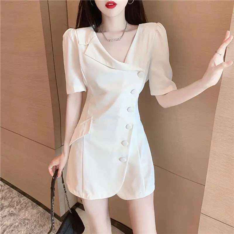 Mini robe blanche une pièce pour femme, vêtements féminins, occasion formelle, Harajuku, Promotion, chaud, sensuel, sexy, carillon, court, 2024