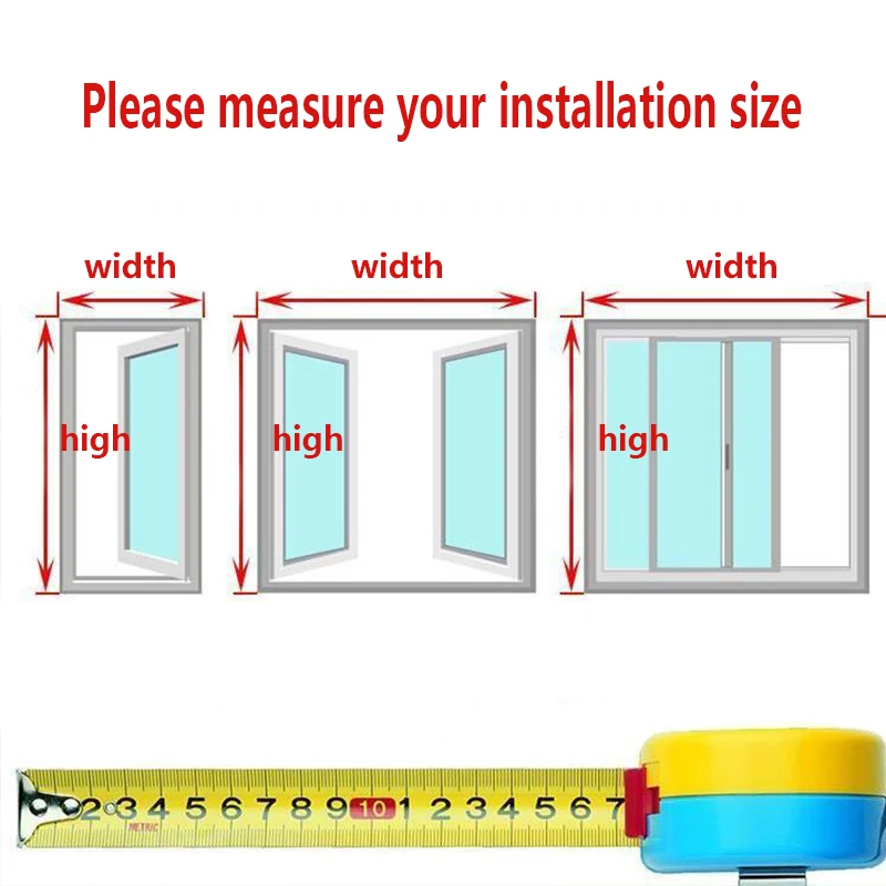 TYMF Winter Window film,Transparent Plastic film White edge,Windproof Heat-insulating film,Easy To Install and Disassemble type