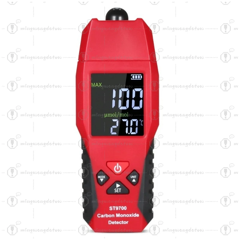 ST9700 Portable CO Gas Monitor, Handheld Carbon Monoxide Tester, High Accuracy Leak Detector with LCD Display Alarm