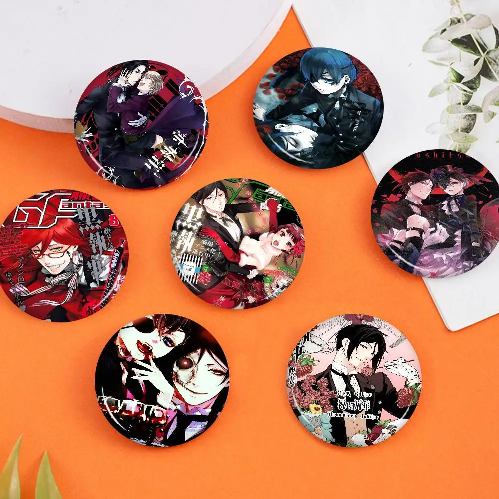 Black Butler Tinplate Soft Button Pin Brooch Metal Badge Custom Jewelry Accessories Hat Bag Lapel