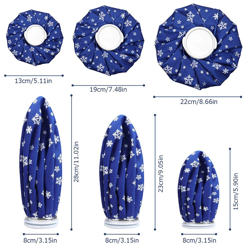 كيس الماء الساخن والثلج القابل لإعادة الاستخدام للإصابات الرياضية حزمة الثلج التفاف كيس الثلج المبرد العلاج حزم لتخفيف آلام الوجه الكاحل الركبة