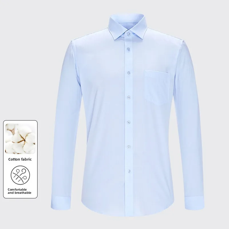 

Comfortable Long Sve Men's irt Wave Pattern Embroidery Lustrous Ele Spring Autumn New Sle Casual Formal irt