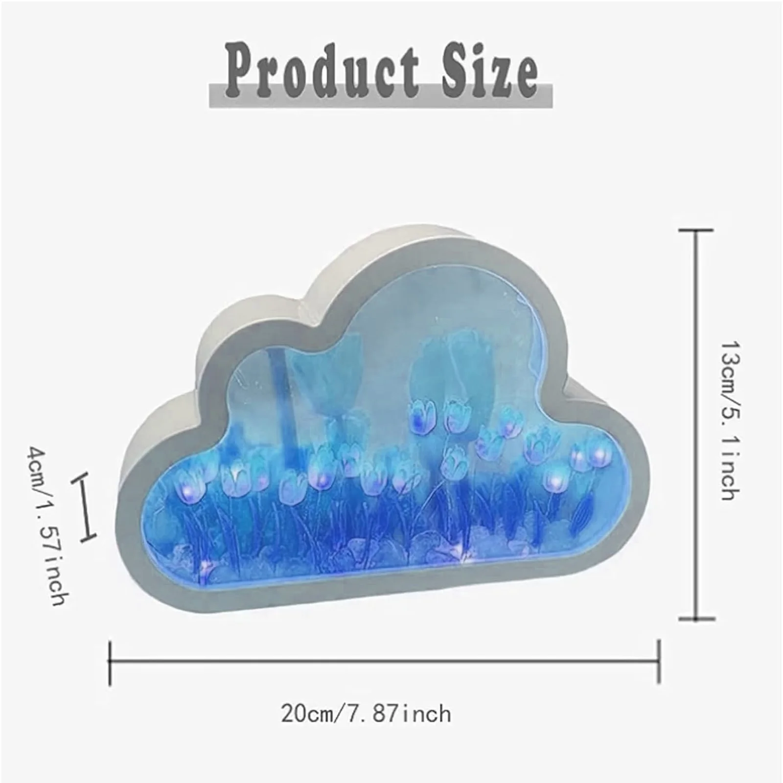 Ночник в форме облака ручной работы Diy Тюльпан INS рождественские украшения маленькое зеркало настольное фотографическое украшение подарок на день