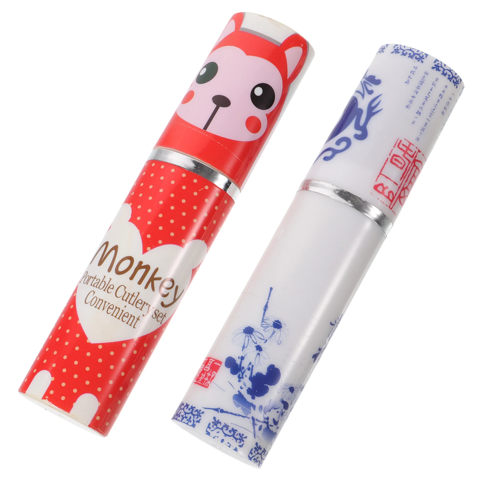 

Travel Friendly Stainless Steel Set With Tube Case Reusable Utensils For Kids Adults Portable Eco Dining Kit 2pcs